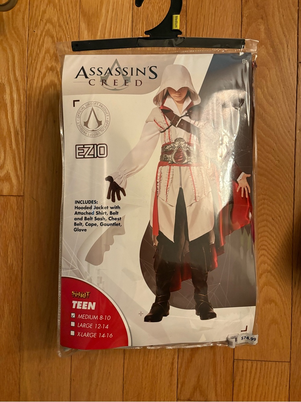 Spirit Assassin's Creed Ezio Costume - White and Red Hooded Jacket Medium 8/10